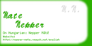 mate nepper business card