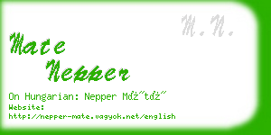 mate nepper business card